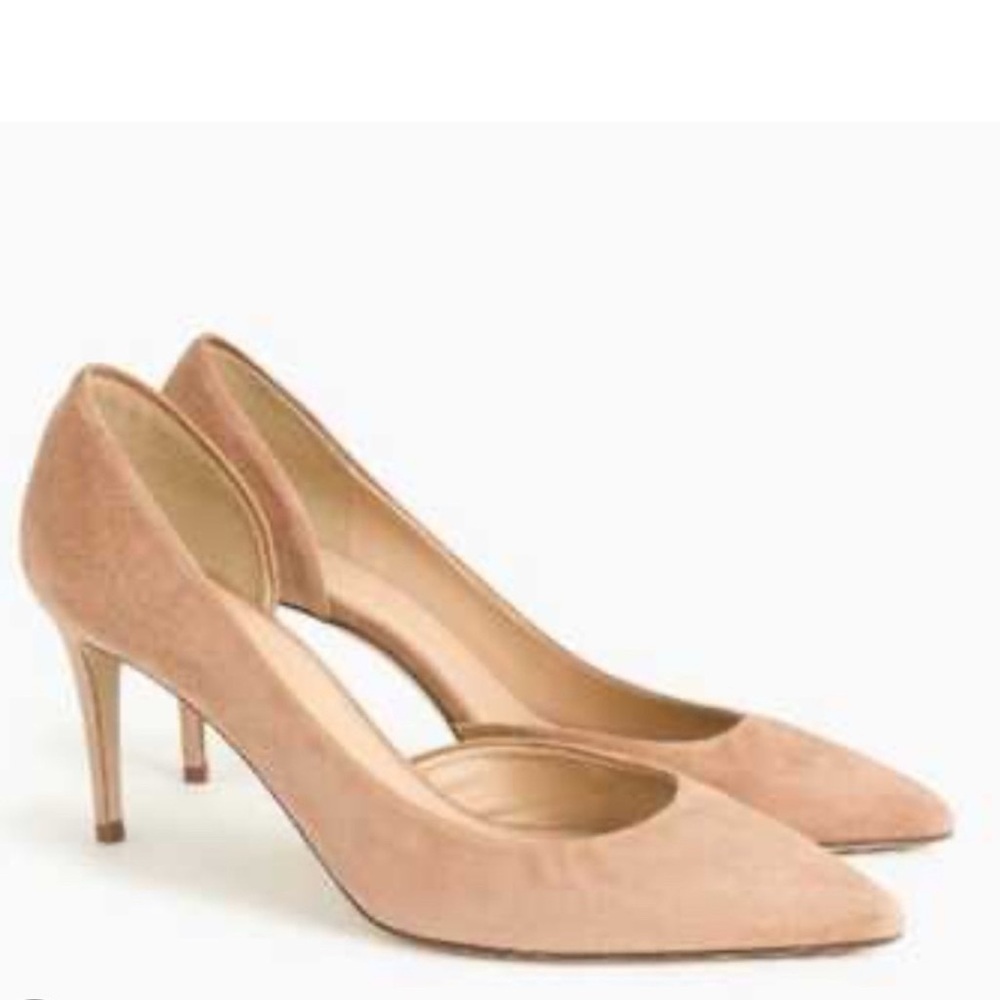 J CREW LUCY NUDE SUEDE PUMPS Size 6.5